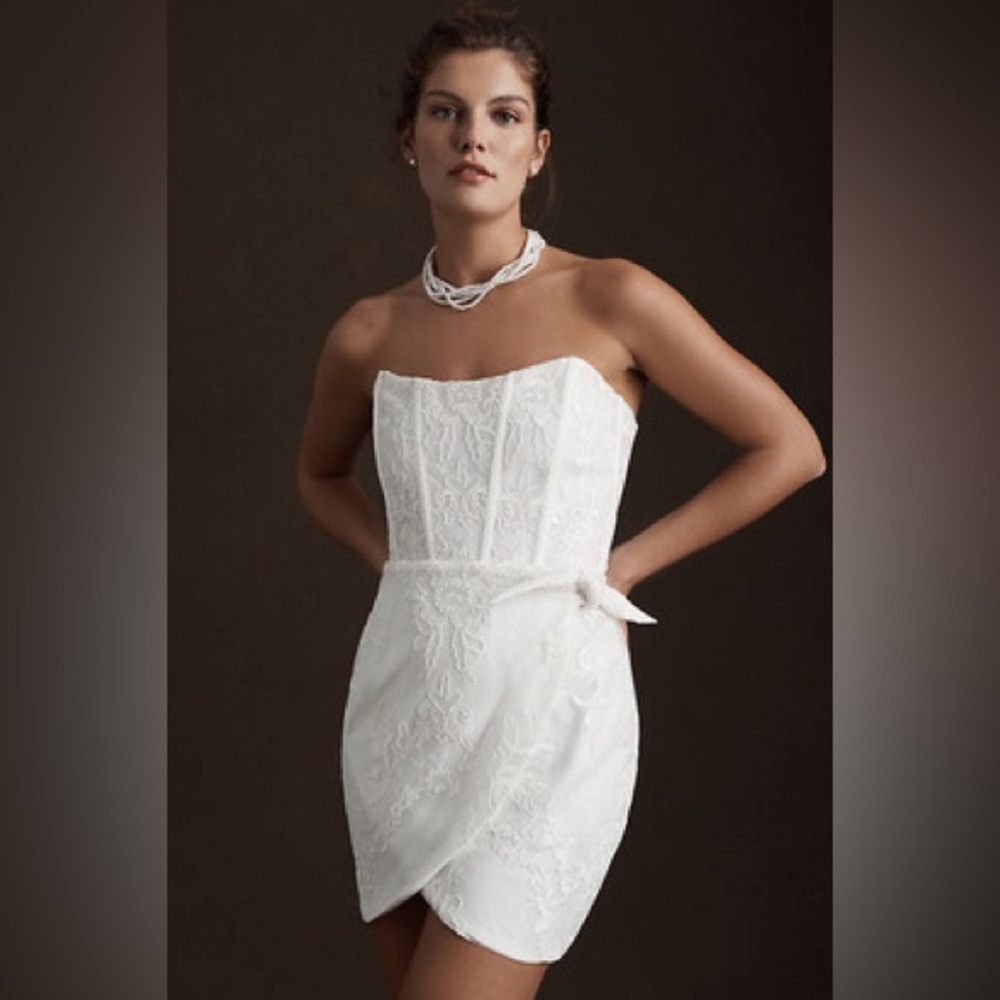 V. Champman The Nigella mini Dress in White BHLDN Anthropologie size 2 New NWT